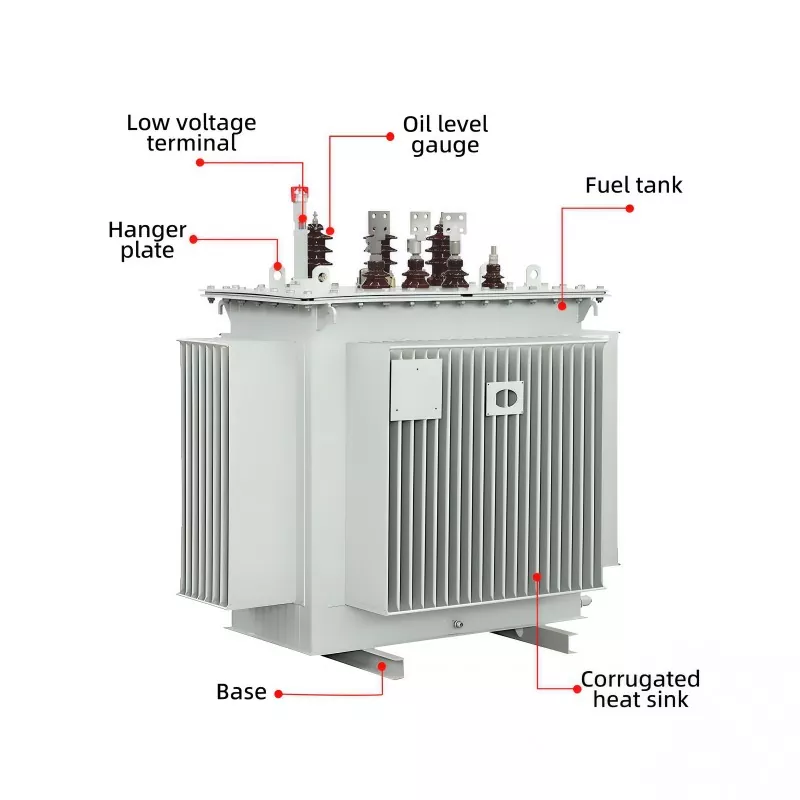 11KV इनपुट 0.4KV आउटपुट तीन चरण तेल डूबे ट्रांसफार्मर